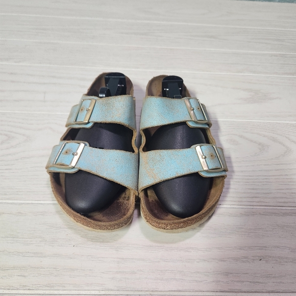 Birkenstock Blue suede sandals - Picture 2 of 5